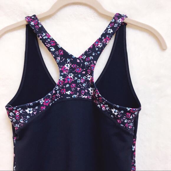 Gap Fit Flower Colorblock Print Racer Tank - Picture 8 of 8